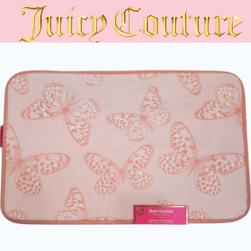 Juicy Couture Home Butterflies Memory Foam Bath Rug